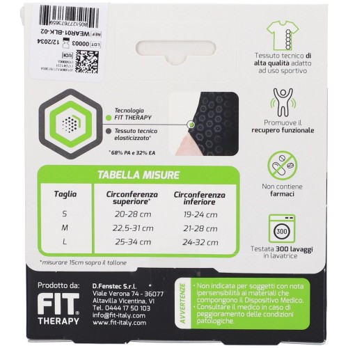Calza funzionale fit therapy nero m